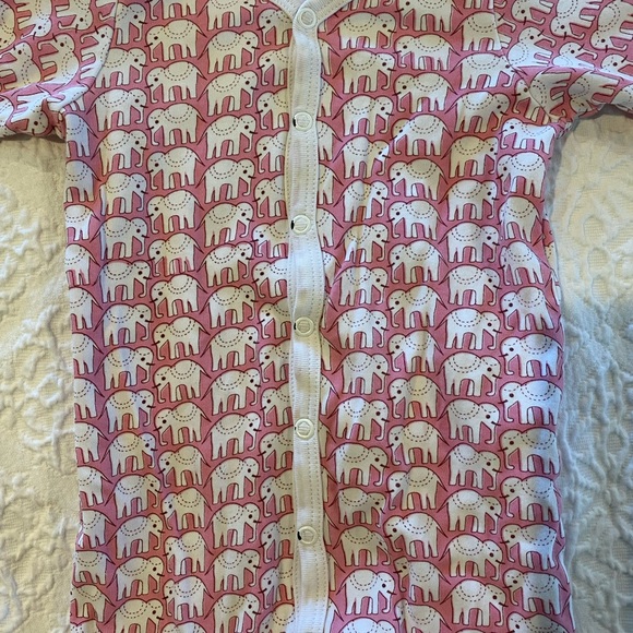 Roberta Roller Rabbit Pink Hathi Footed PJs - Picture 2 of 4